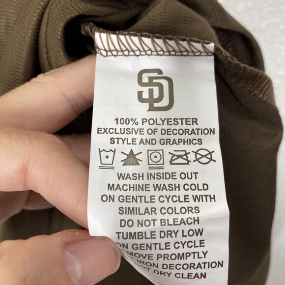 San Diego Padres Jersey Youth Small Brown Yellow MLB Baseball Little League 24 - Picture 14 of 14